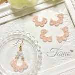 【4個入り】桜カラー  タティングレース  花びら  タッセル  モチーフ♡ #30401