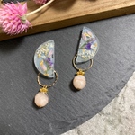 ドライフラワーハーフムーン pierce・earring