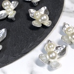 フラワー パール シルバー ピアス 素材