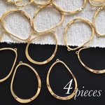 【4個】変形フープ ゴールドパーツ  # 2039