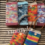 大きめ☆カラフル☆スマホポーチ