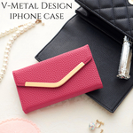 iphone ケース 手帳型 ミラー付き iphoneXs XsMAX iphoneXR iphone8 8plus 6s 大人可愛い 上品 シンプル かわいい ビビットピンク