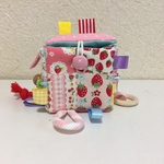 優しいカシャカシャ★布おもちゃ★サイコロボール