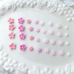 樹脂粘土小花パーツ❁⃘*.ﾟピンク系