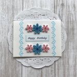 可愛い花のバースデーカード