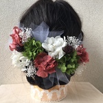 成人式 髪飾り ドライフラワー