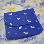 移動ポケット　フラップ有り　青