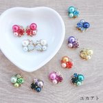 ビジュー＆パールぎゅっとイヤリングorピアス