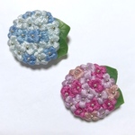 モリーフラワー ブローチ＊紫陽花