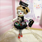 受注製作♡ スカル ロックルルベちゃん バッグチャーム