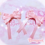 Berrypink♡ハートパールのリボンヘアクリップ♡ピンク♡