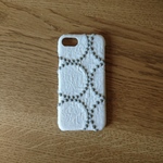 *受注製作*ミナペルホネン*タンバリン*ホワイト×グレー*mina perhonen*iPhoneケース*iPhoneカバー*スマホケース*スマホカバー