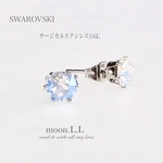 SWAROVSKI クリスタル   ☆ムーンライトクリスタル☆スタッドピアス サージカルステンレス316L