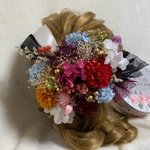 結婚式 成人式 ヘッドドレス ドライフラワー ブリザードフラワー 