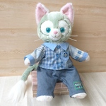 【受注製作】ブルー系チェック柄長袖シャツとデニムロングパンツ♡ジェラトーニSサイズ♡コスチューム♡ 