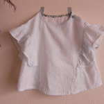再販　MIZUTAMA フリルチュニック *カルピス*　size80　