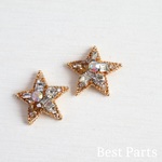4pcs ビジューカボション スター ゴールド