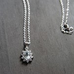 アクアマリン　ネックレス　SILVER925