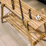 おうちでもキャンプでも使えるウッドシェルフ