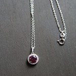 ロードライトガーネット　ネックレス　SILVER925
