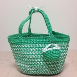 すずらんテープバック 白&グリーン