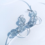 ラメ クリアボール ピアス / イヤリング