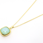 クリスタルミントグリーン×Swarovskiネックレス
