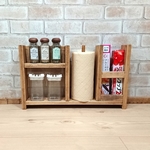 20%off　シンプルな万能キッチンラック　ペーパーホルダー付き　W50×H30cm　RRA-57/S-HI