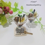 ミニチュア☆チョコレートパフェ☆ボード&スプーン付き