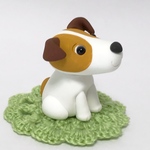 コロ犬 ジャックラッセルテリア③  粘土細工の置物［インテリア 飾り］ 