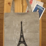 【milk17様オーダー品】エッフェル塔刺繍のトートバッグ