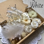 ハーバリウム花材セットドライフラワー 花材White♡