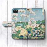 【葛飾北斎 東海道品川御殿山ノ不二】スマホケース手帳型 全機種対応 絵画 人気 プレゼント iPhoneXR