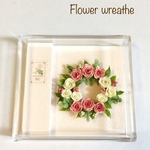 ミニチュア・ピンクの薔薇リース②