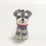 再販☆羊毛フェルト ストラップ シュナウザー