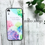 あじさい 強化ガラスiPhoneケース
