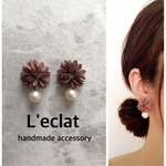 handmadeサージカル ステンレスピアス◇チタンピアス no,1