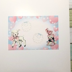 デザインメモ★ レトロアニマル  ひつじさん＆もしもしウサちゃん  ♡バラ20枚セット   