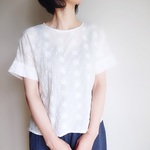 再販！ レースのプルオーバー   "rose"   off white 
