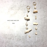 shell＋pearl branch★4pcs（アクリルパール・シェル チャーム）