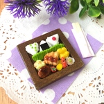 3色おにぎり弁当☆とんかつ〜選べるランチョンマット〜