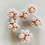 パール ドット つぶつぶ  約17㎜  ビーズ 2個 セット  