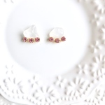 天然石ビジューピアス/イヤリング**クォーツ