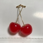 さくらんぼピアス 2個1ペア