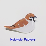 野鳥 スズメのブローチ