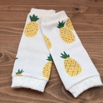 ベビー 【60〜80サイズ】レッグウォーマー パイナップル  イエロー アランリブ 