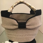 【aya-aya-724様 オーダー分 】リボンモチーフバッグ（大）-スカーフ付き〜