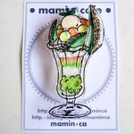 メロンパフェのブローチ