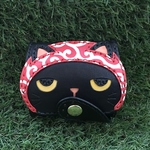 泥棒に変身！ほっかむり黒猫のコインケース♪