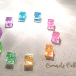 マーメイドスケール❤︎輝くホログラムスクエアピアス&イヤリング